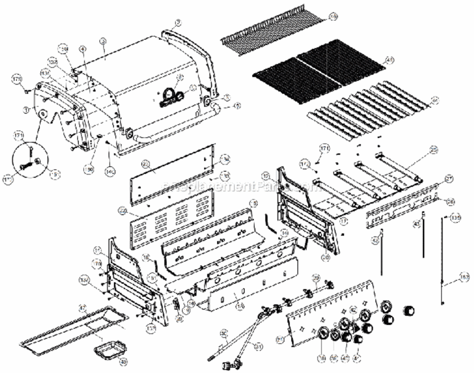 Page A Diagram and Parts List for  Broil King Grill
